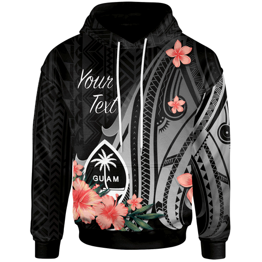 Guam Personalised Custom Hoodie - Polynesian Hibiscus Pattern Style