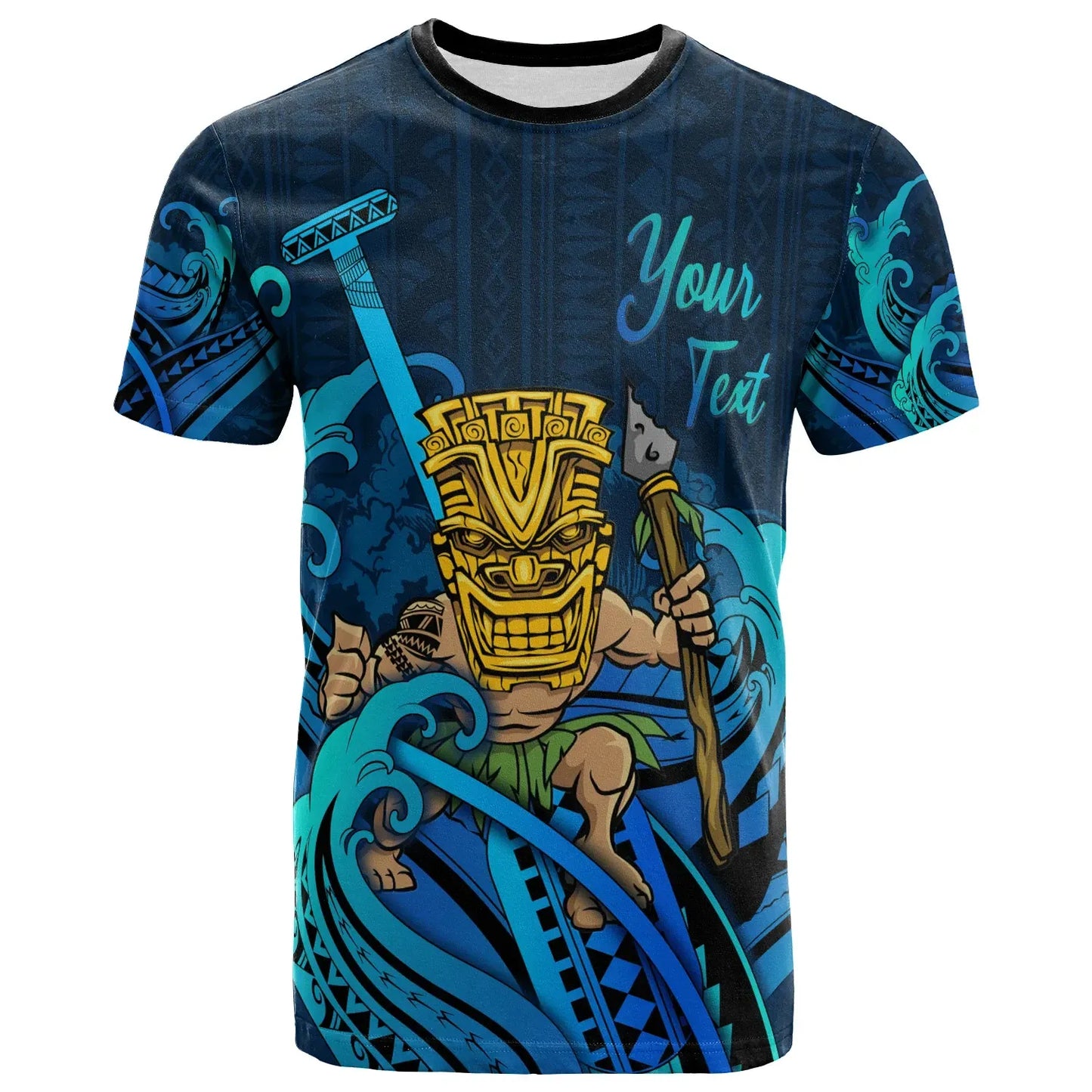 Guam Personalised Custom T-Shirt - Tiki And Waves