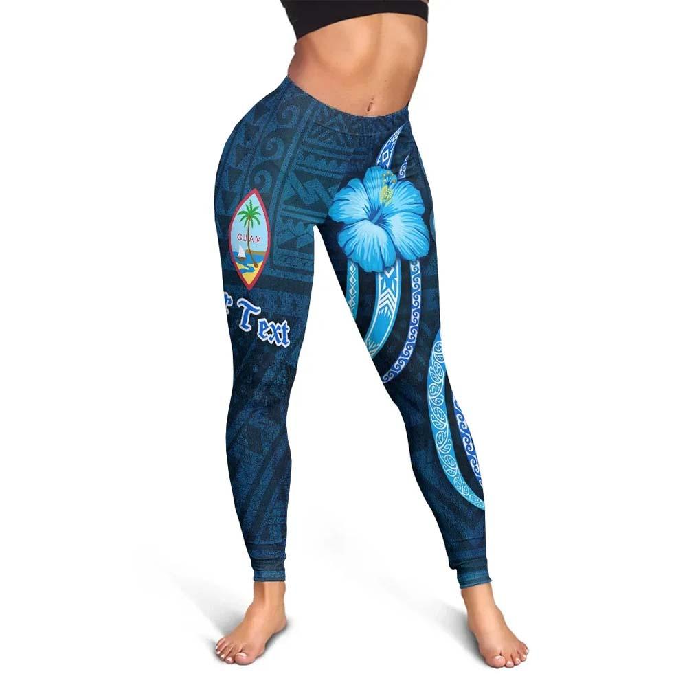 Guam Personalised Legging - Turtle and Tribal Tattoo Of Polynesian