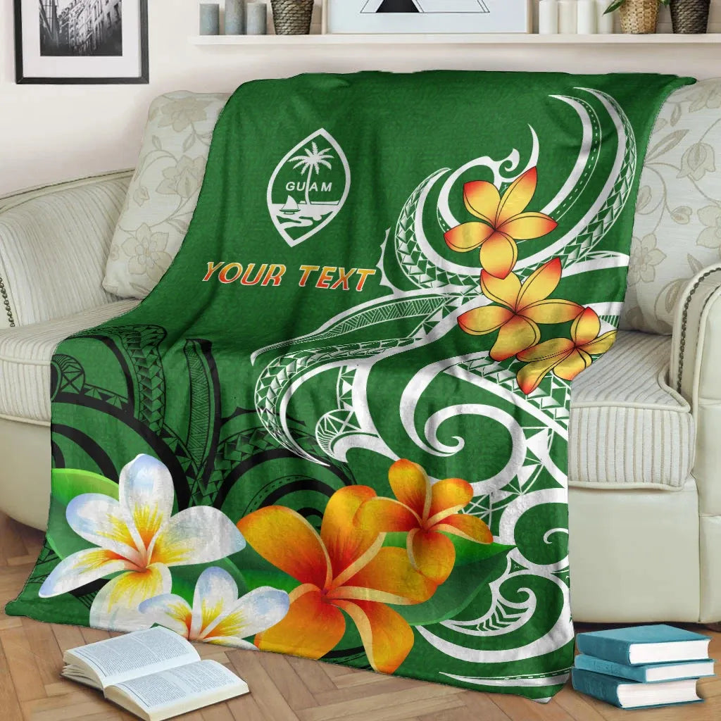 Guam Personalised Premium Blanket - Guamanian Spirit Green