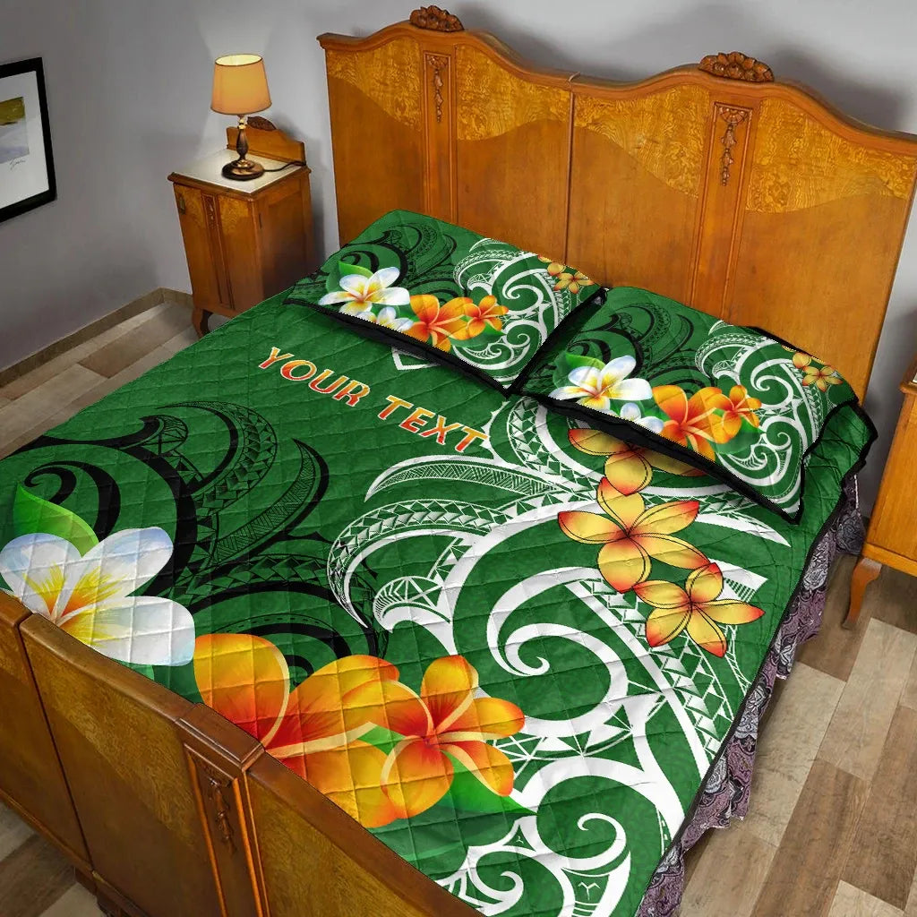 Guam Personalised Quilt Bed Set - Guamanian Spirit Green