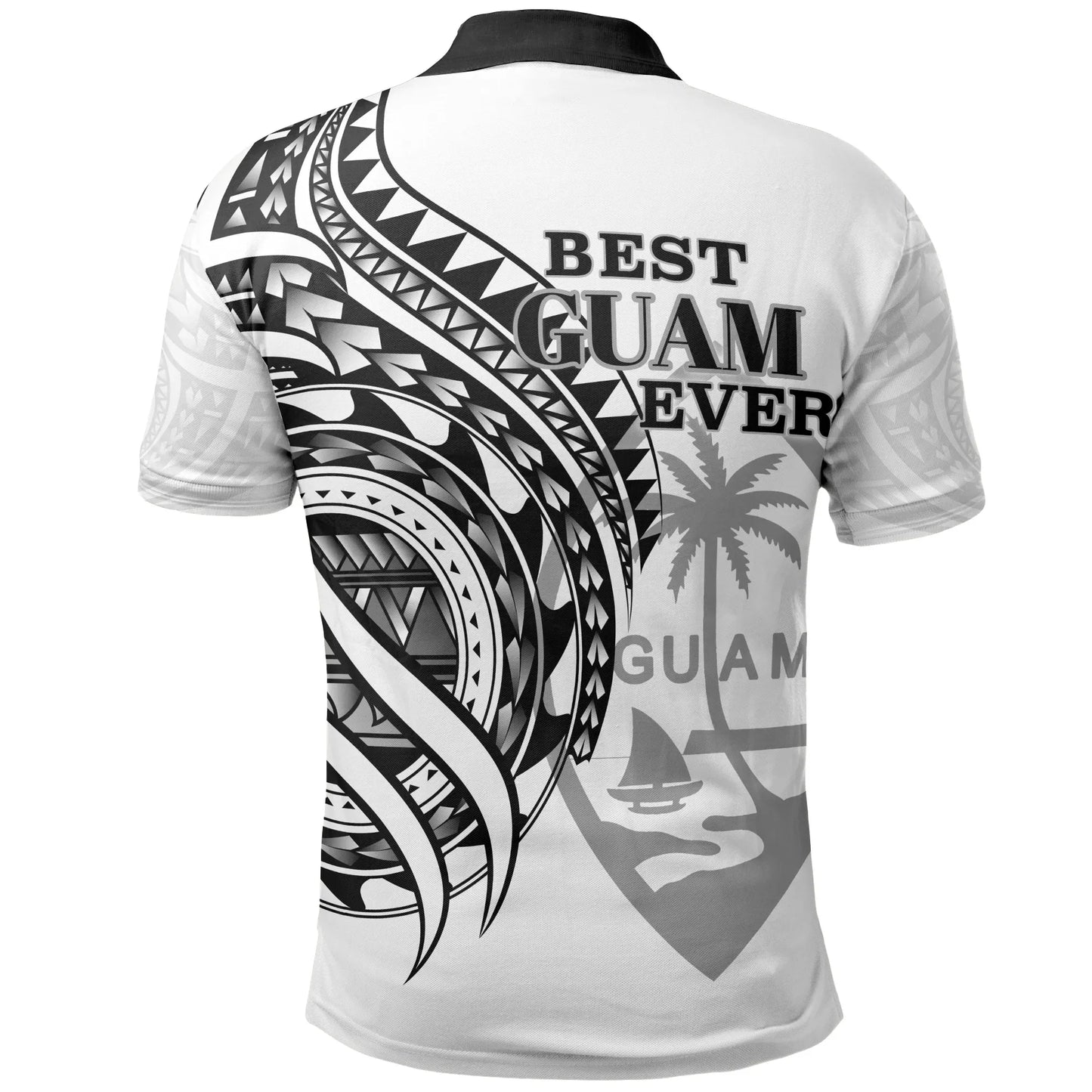 Guam Polo Shirt - Black Color Polynesian Patterns Best Guam Ever