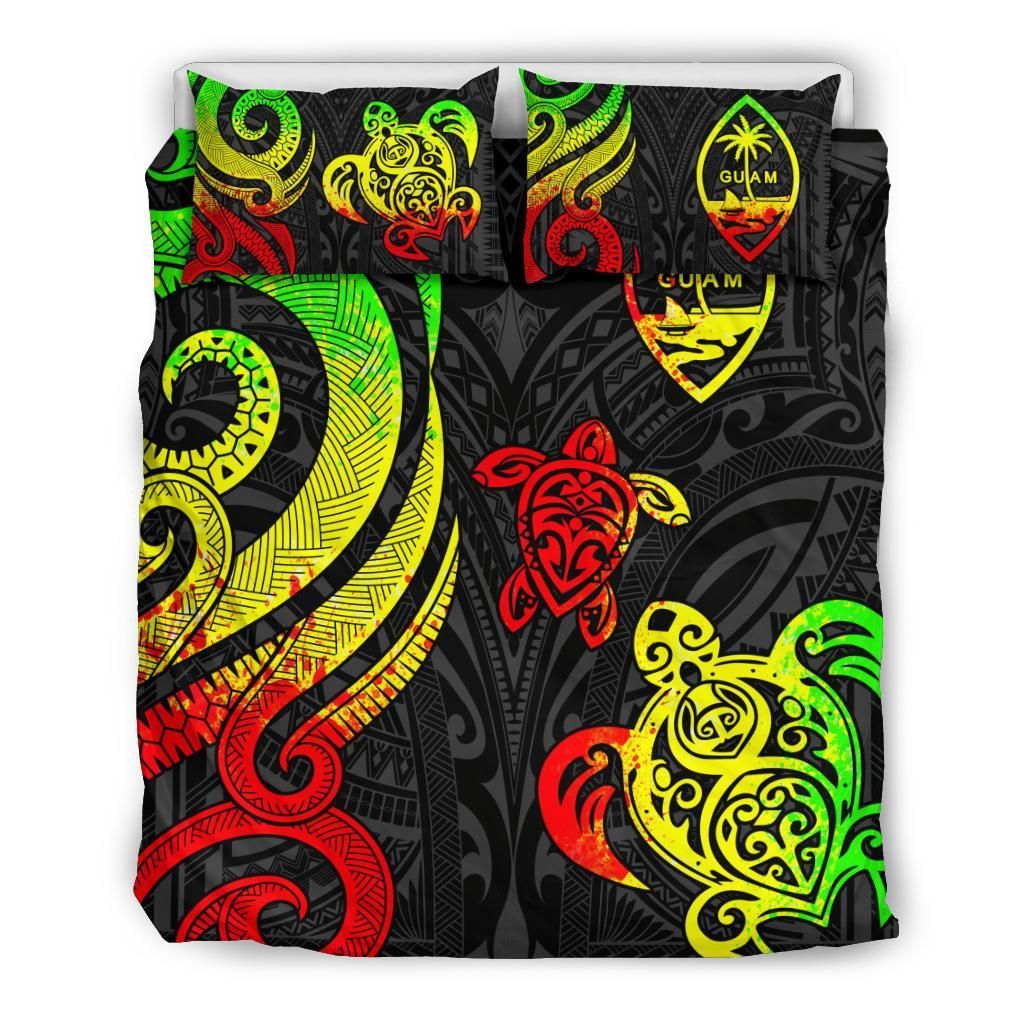 Guam Polynesian Bedding Set - Reggae Tentacle Turtle