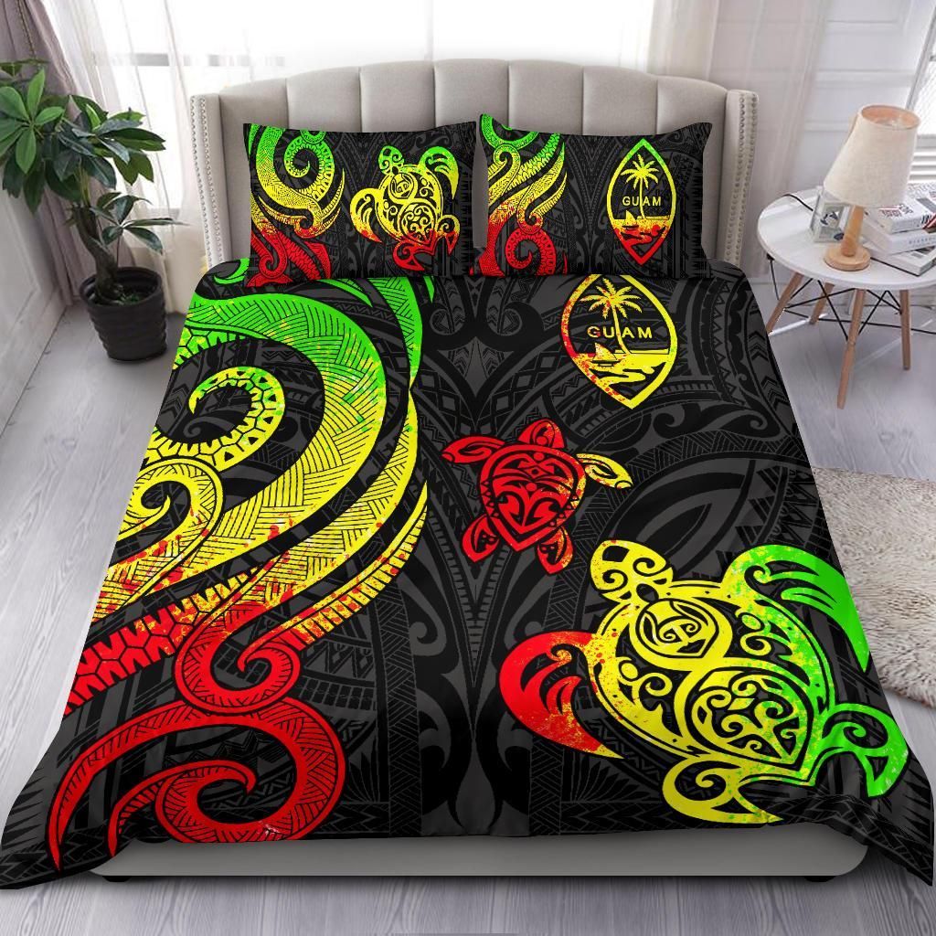 Guam Polynesian Bedding Set - Reggae Tentacle Turtle