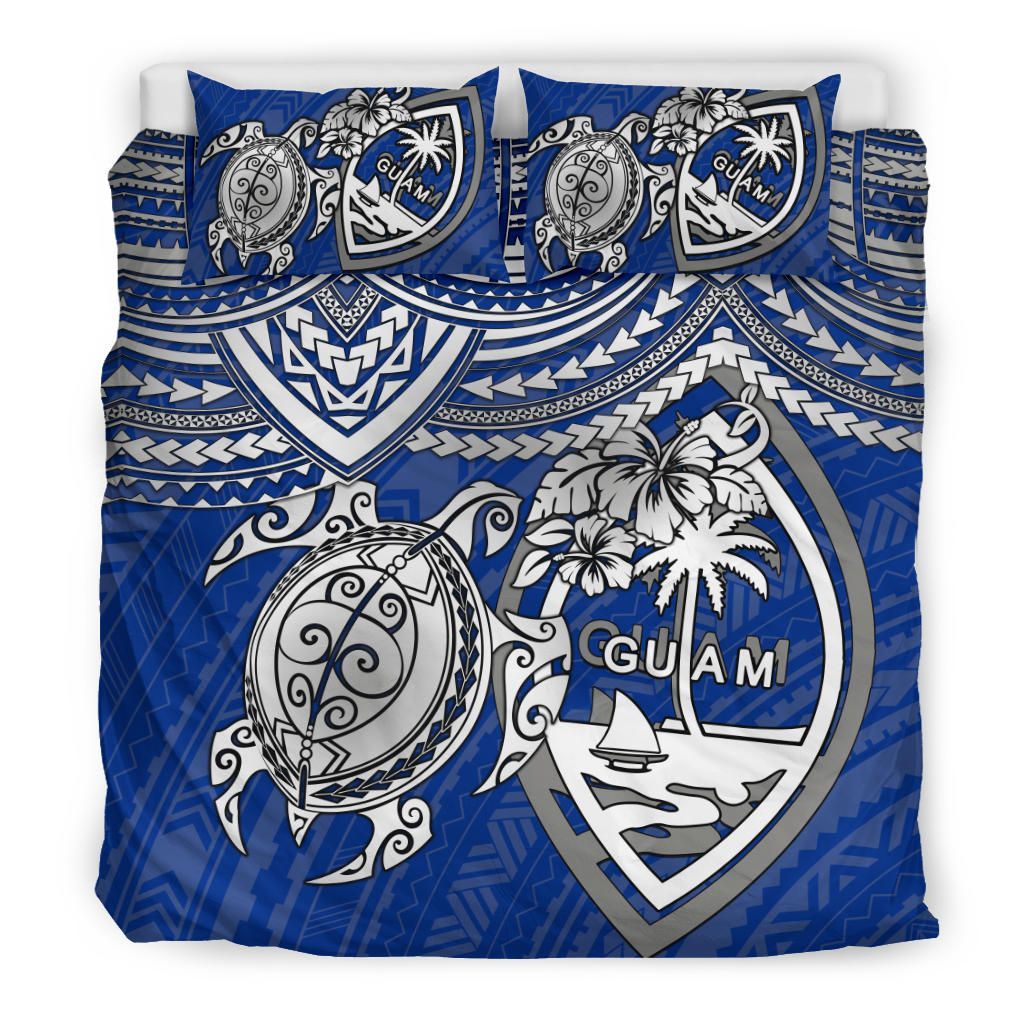 Guam Polynesian Duvet Cover Set - White Turtle