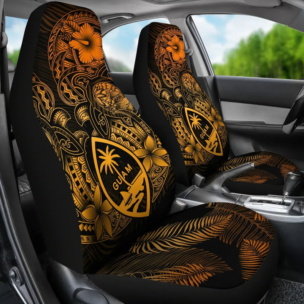 Guam Polynesian Car Seat Covers - Gold Turtle Homeland