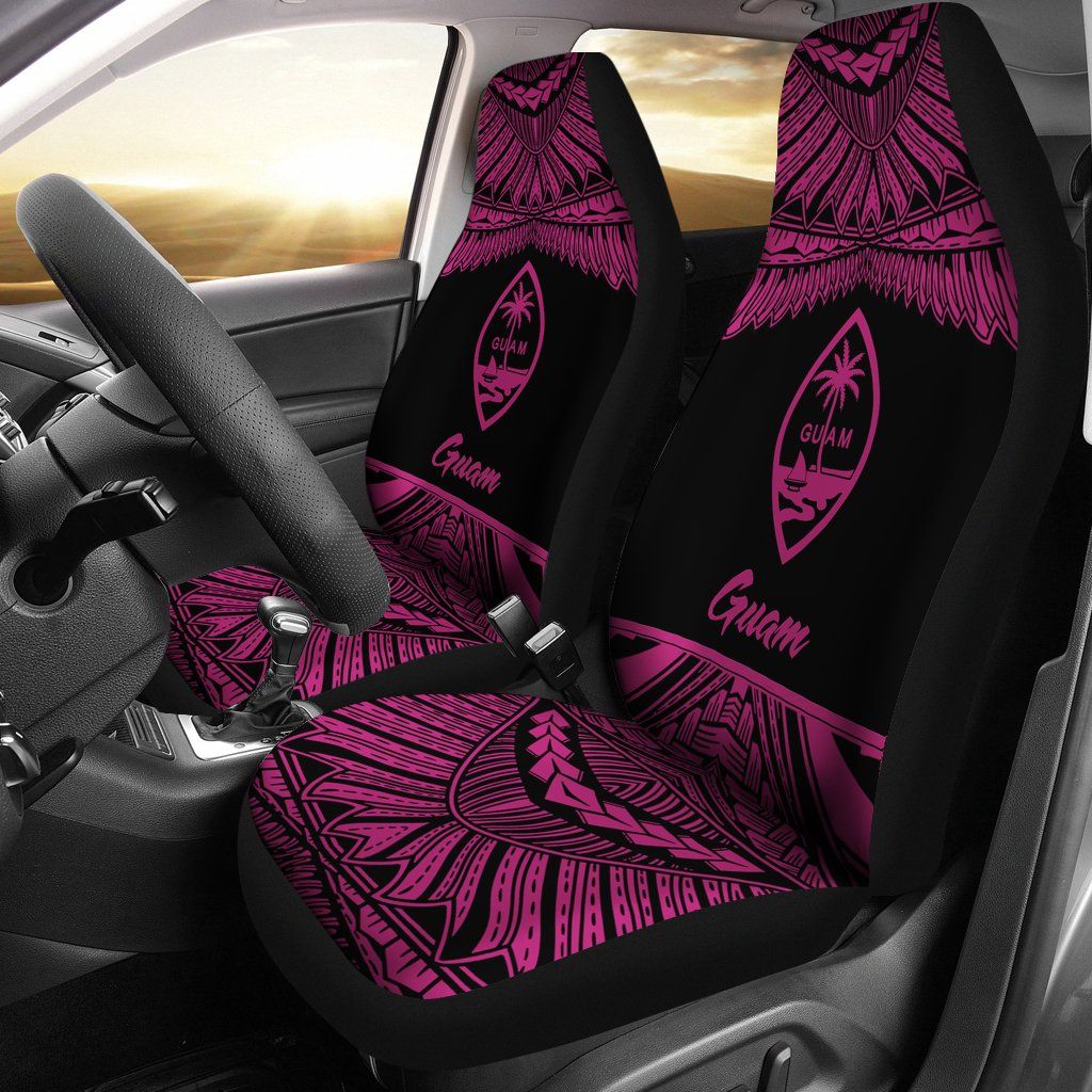 Guam Polynesian Car Seat Covers - Pride Pink Version