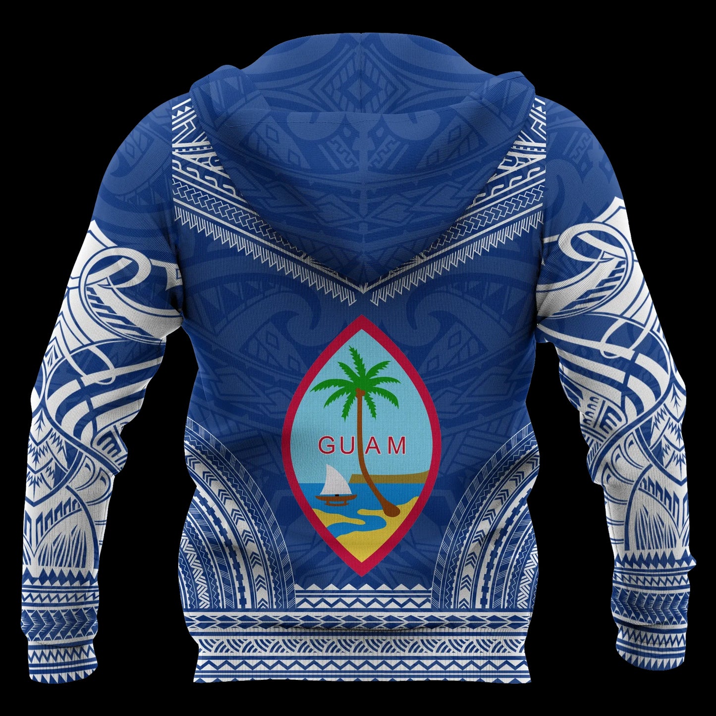Guam Polynesian Chief Hoodie - Blue Version