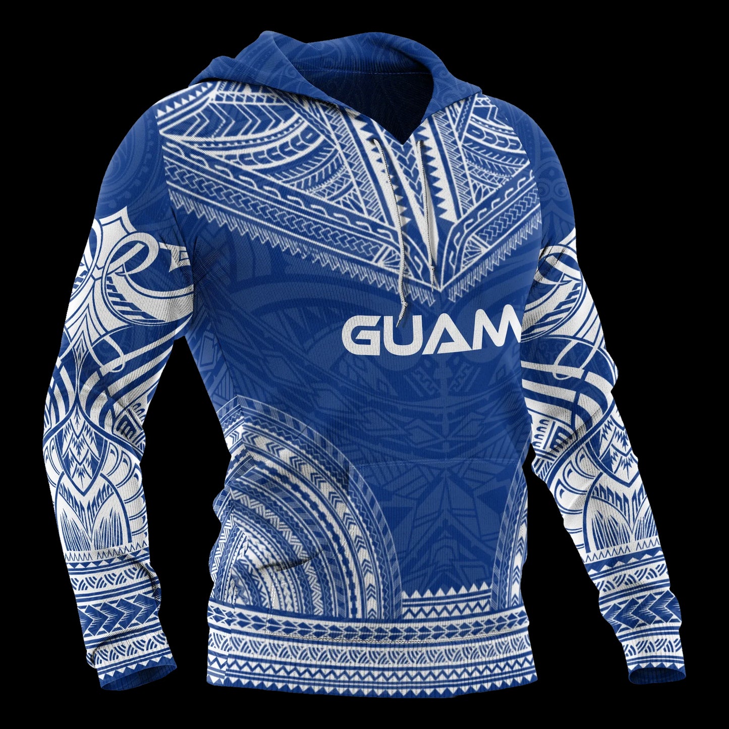Guam Polynesian Chief Hoodie - Blue Version