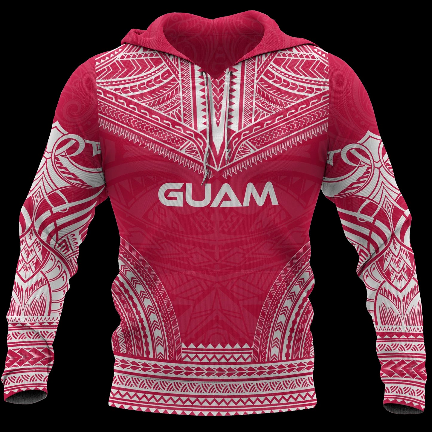 Guam Polynesian Chief Hoodie - Red Version