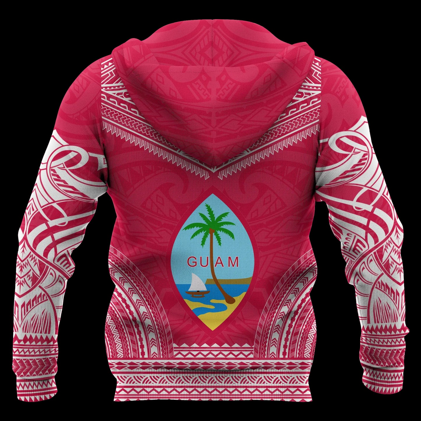 Guam Polynesian Chief Hoodie - Red Version