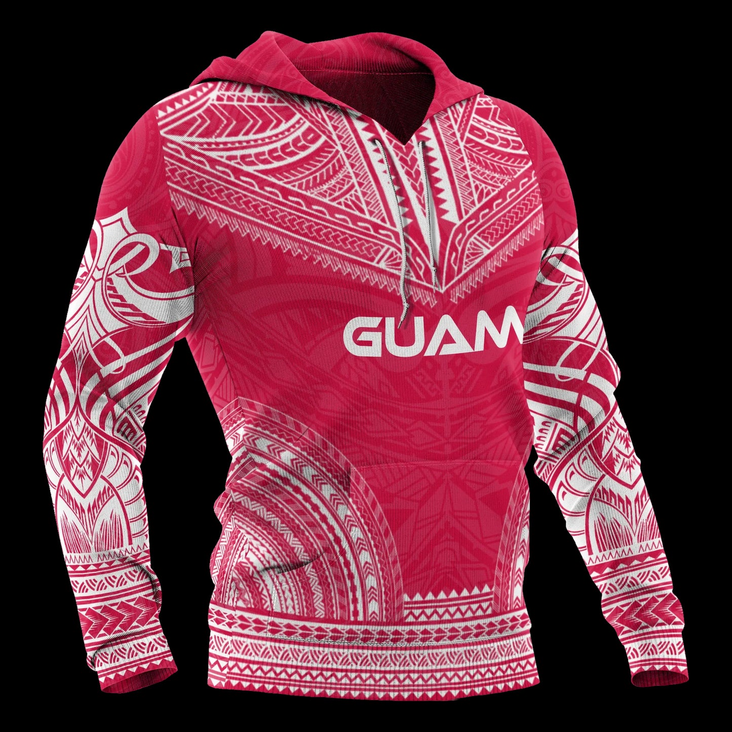 Guam Polynesian Chief Hoodie - Red Version