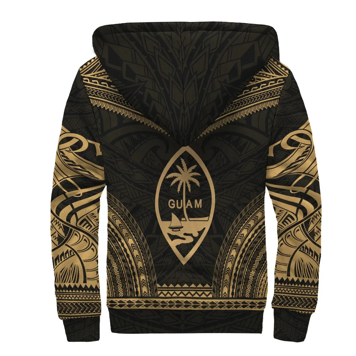Guam Sherpa Hoodie - Polynesian Chief Gold Version