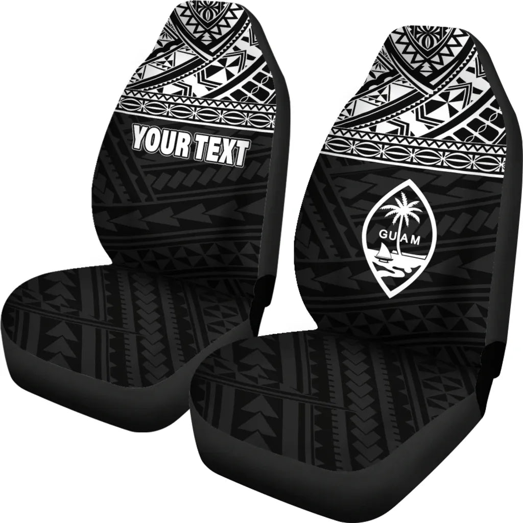 Federated States of Micronesia Car Seat Covers - FSM Seal Polynesian White Horizontal