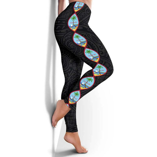 Guam Polynesian Legging - Coat Of Arm Linked Style