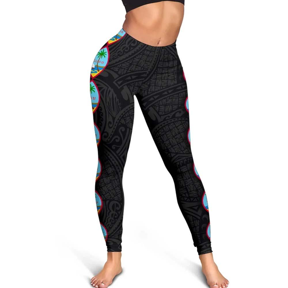 Guam Polynesian Legging - Coat Of Arm Linked Style