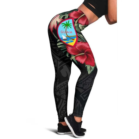 Guam Polynesian Legging - Hibiscus Coat of Arms