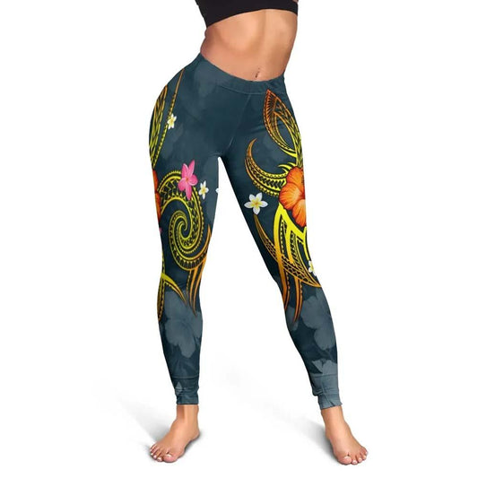 Guam Polynesian Legging - Legend of Guam (Blue)