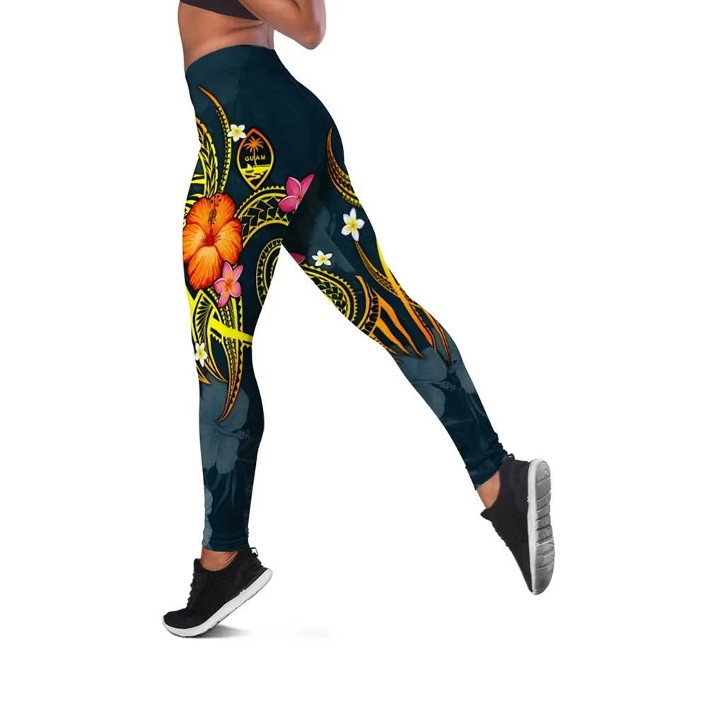 Guam Polynesian Legging - Legend of Guam (Blue)
