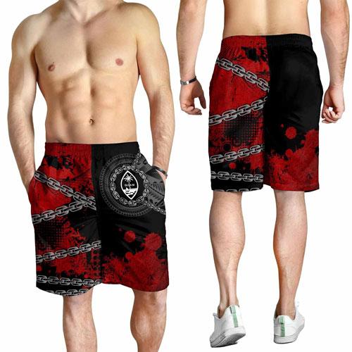 Guam Polynesian Men Shorts - Polynesian Chain Style