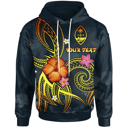 Guam Polynesian Personalised Hoodie - Legend of Guam (Blue)