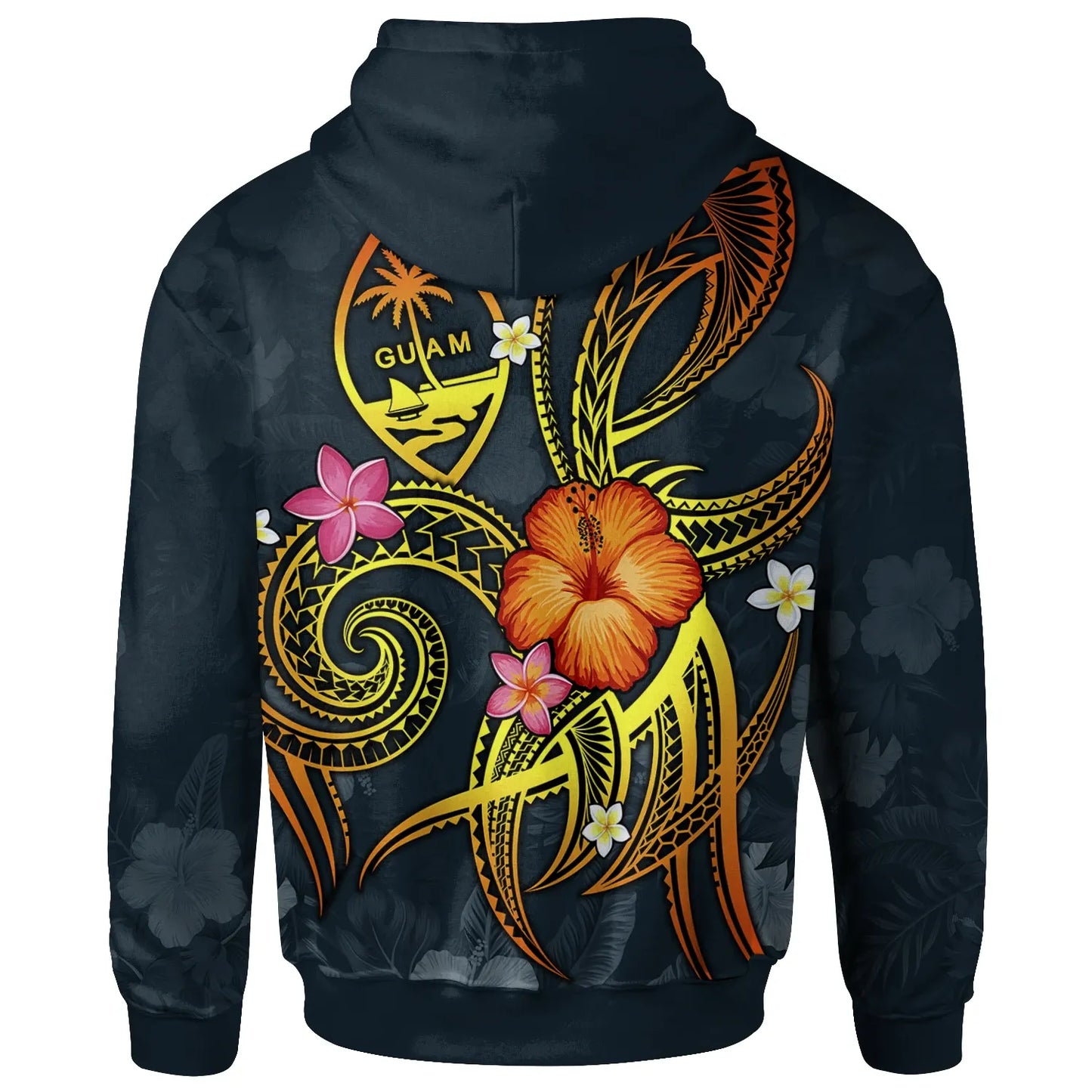 Guam Polynesian Personalised Hoodie - Legend of Guam (Blue)