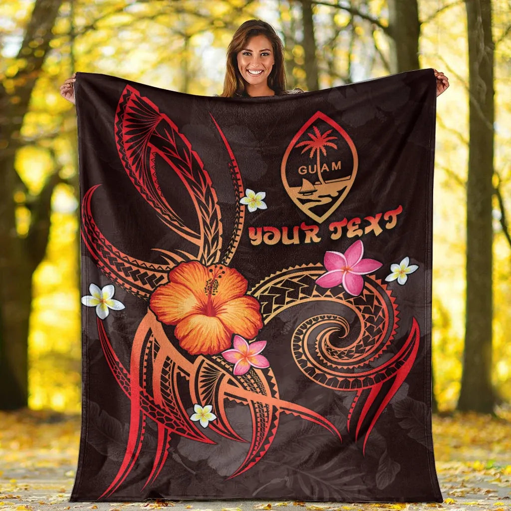 Guam Polynesian Personalised Premium Blanket - Legend of Guam (Red)