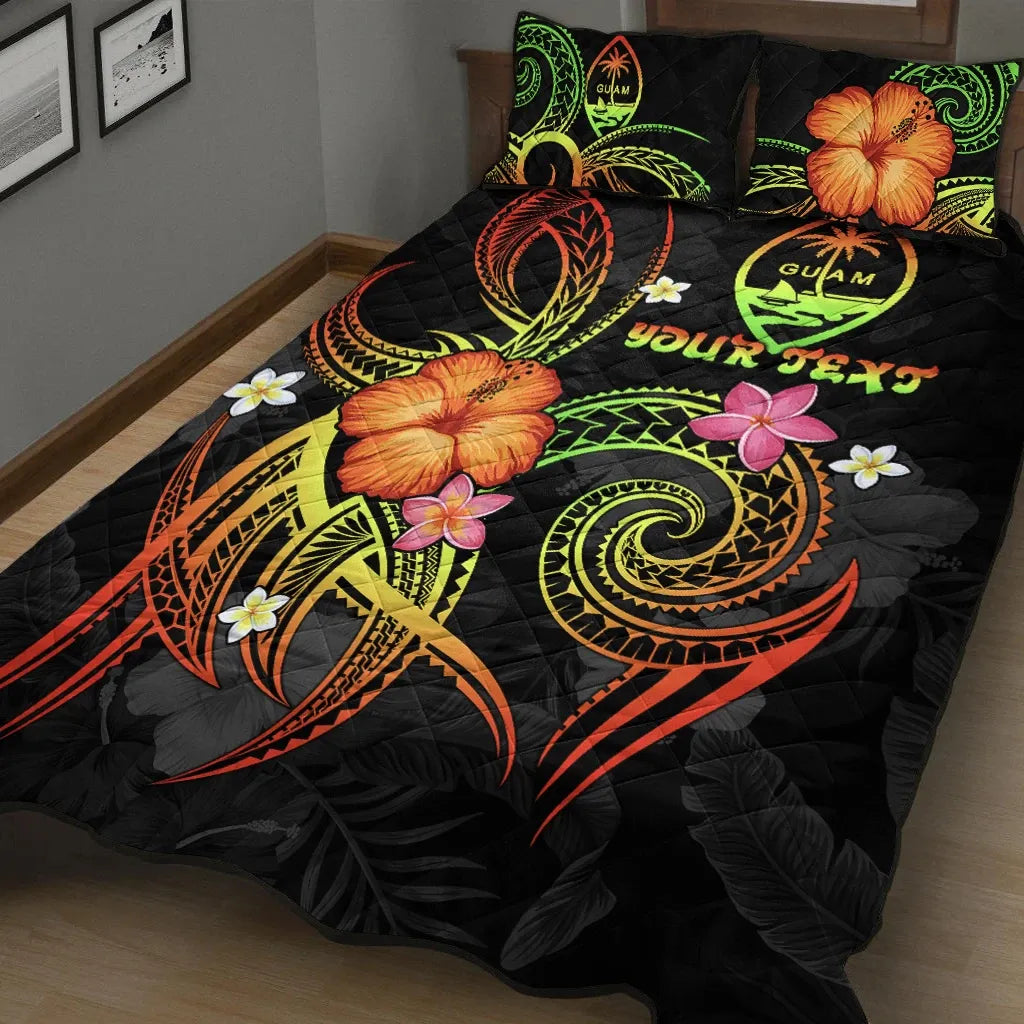Guam Polynesian Personalised Quilt Bed Set - Legend of Guam (Reggae)