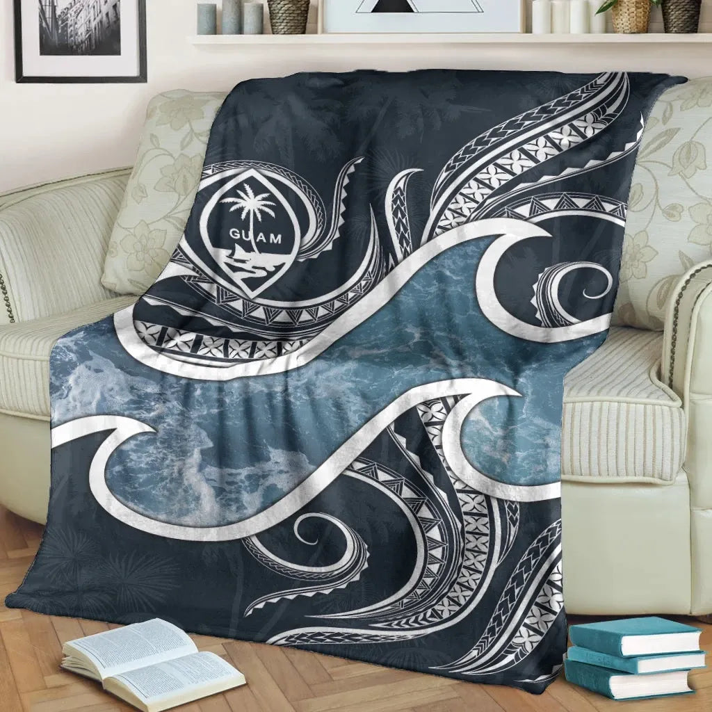 Guam Polynesian Premium Blanket - Ocean Style