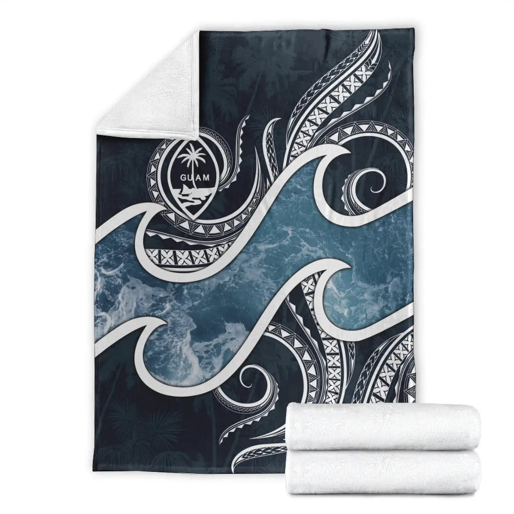Guam Polynesian Premium Blanket - Ocean Style