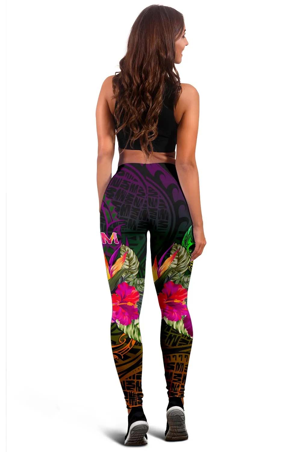 Guam Polynesian Women's Legginngs - Summer Hibiscus
