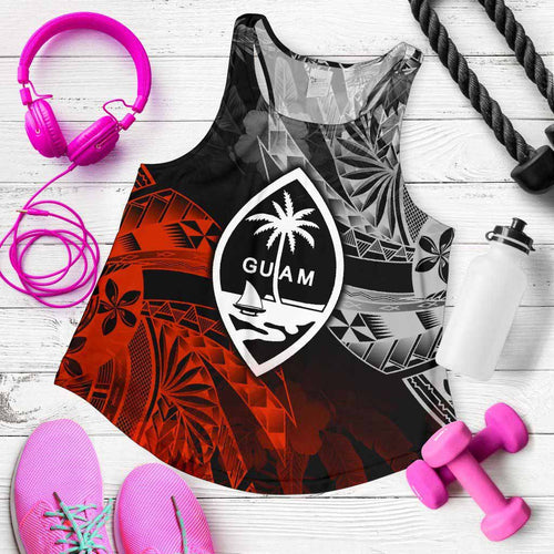 Guam Polynesian Women Racerback Tank - Vintage Polynesian Style