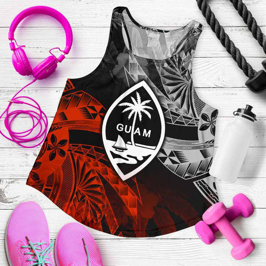 Guam Polynesian Women Racerback Tank - Vintage Polynesian Style