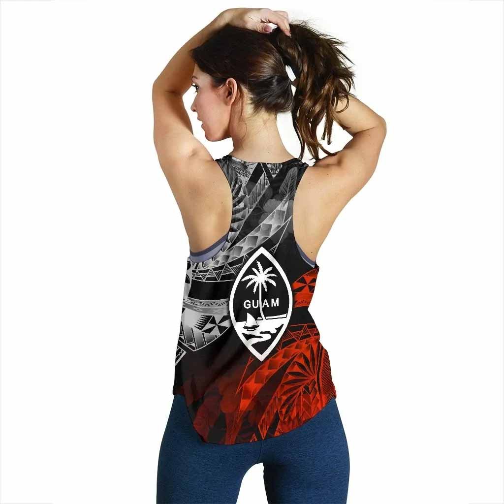 Guam Polynesian Women Racerback Tank - Vintage Polynesian Style