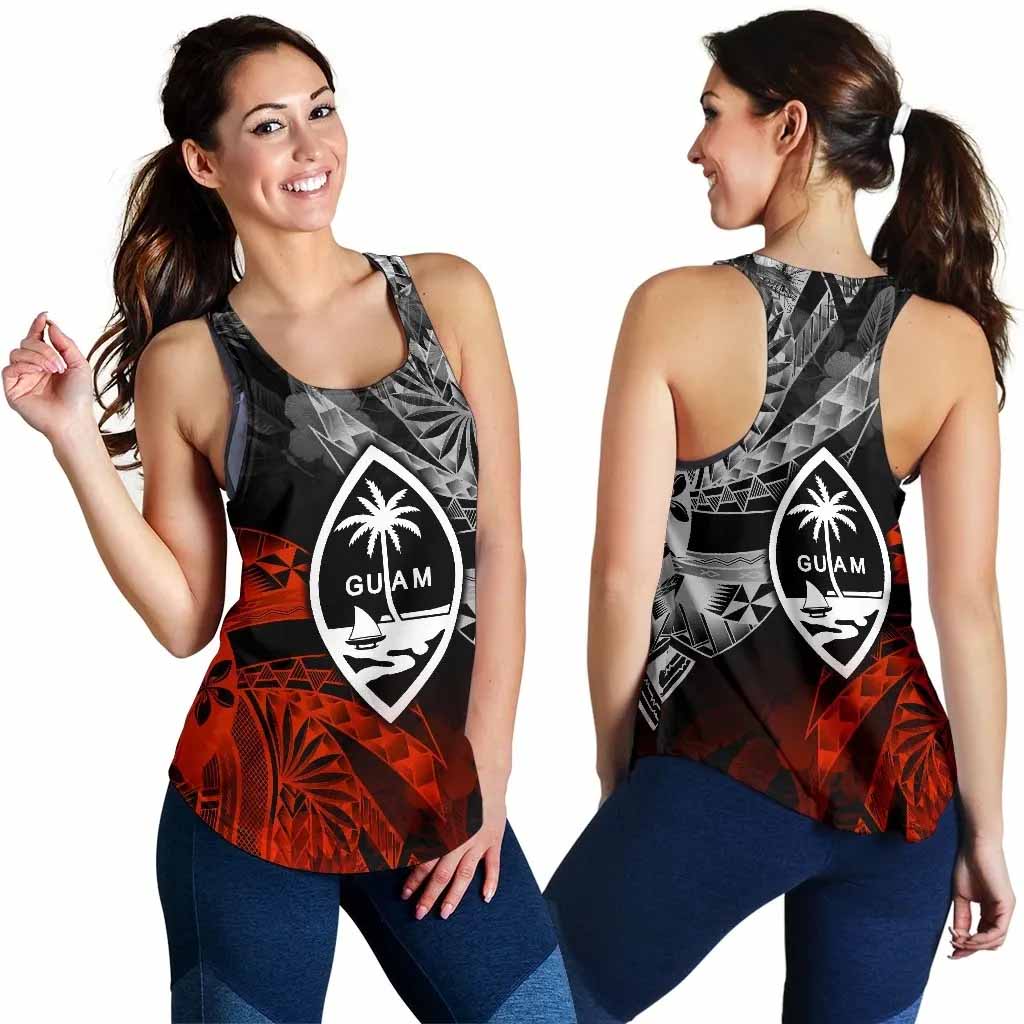 Guam Polynesian Women Racerback Tank - Vintage Polynesian Style