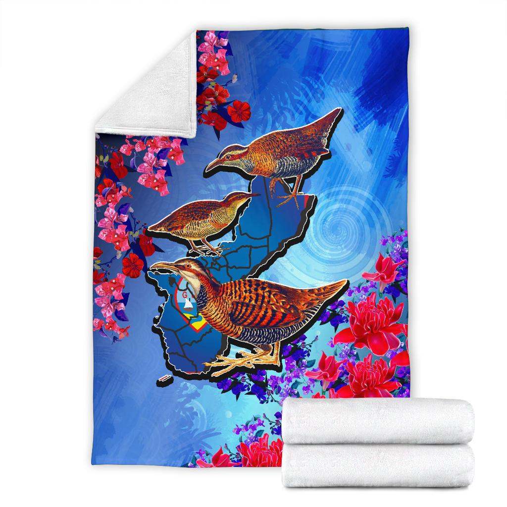 Guam Premium Blanket - KoKo Bird With Map