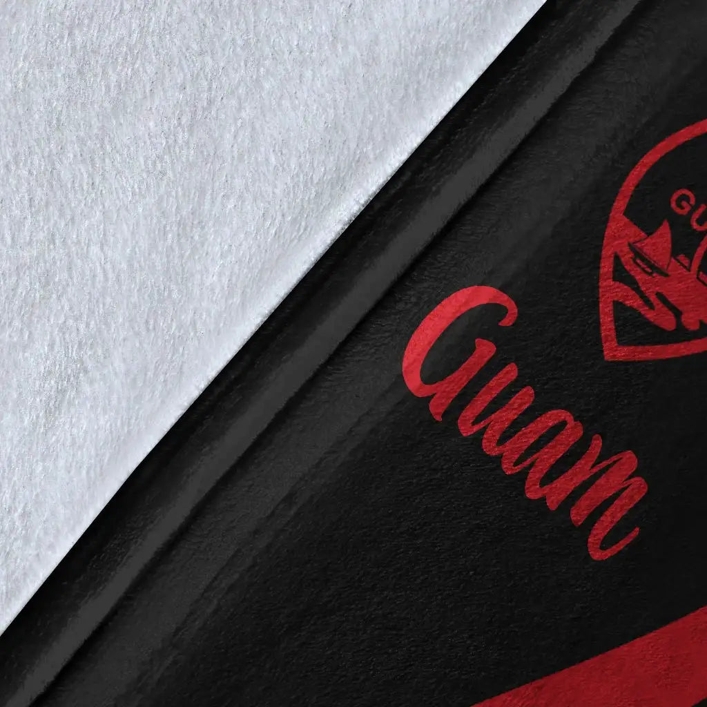 Guam Premium Blanket - Red Polynesian Tentacle Tribal Pattern