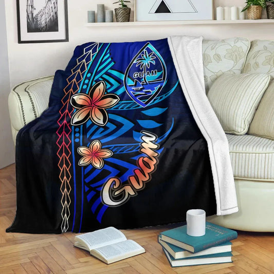 Guam Premium Blanket - Vintage Tribal Mountain