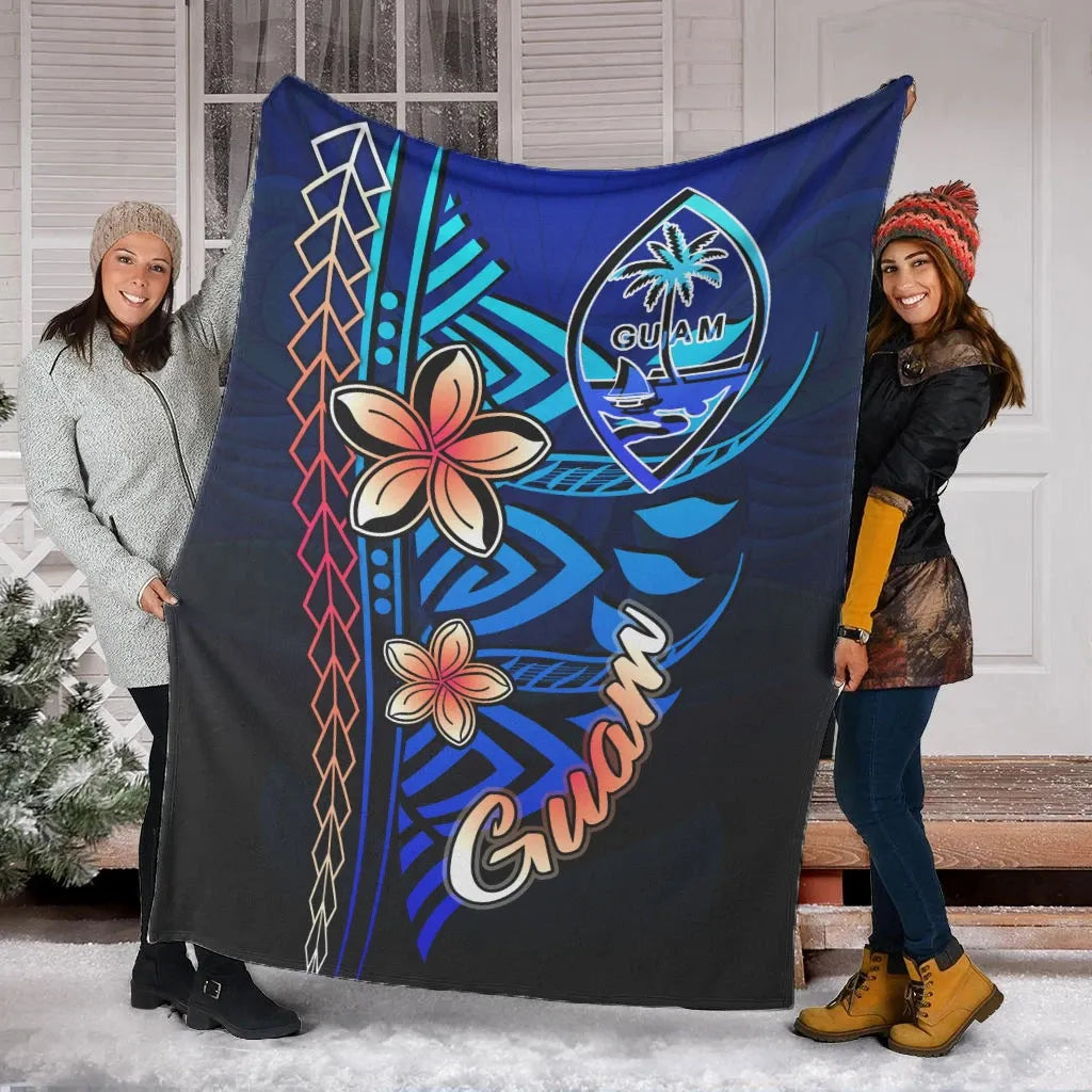 Guam Premium Blanket - Vintage Tribal Mountain