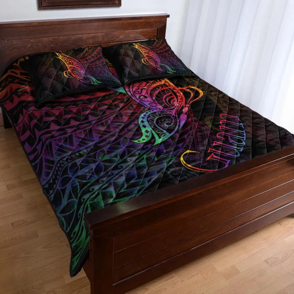 Guam Quilt Bed Set - Butterfly Polynesian Style
