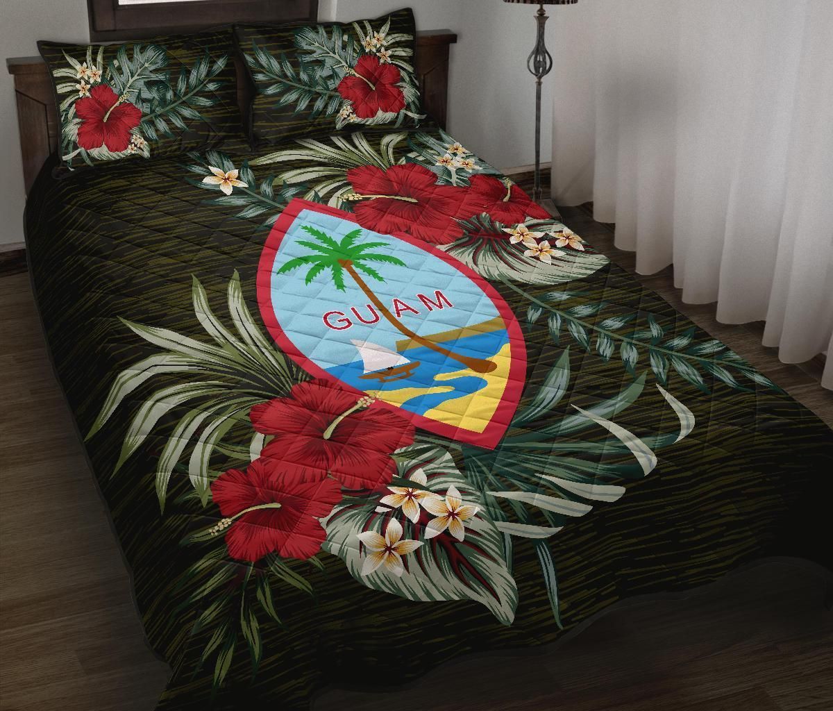 Guam Polynesian Quilt Bed Set - Special Hibiscus
