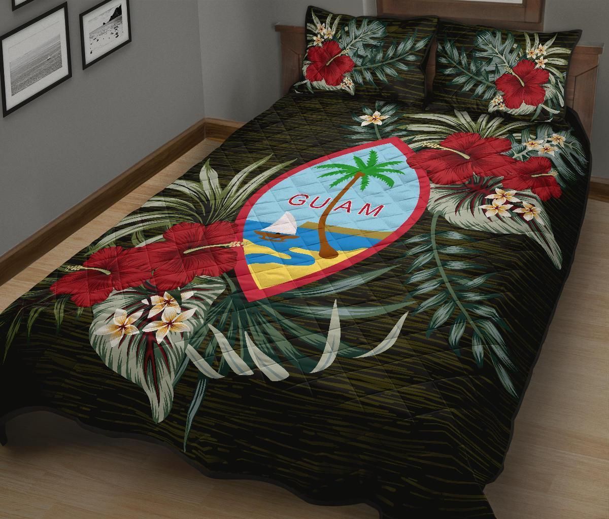 Guam Polynesian Quilt Bed Set - Special Hibiscus