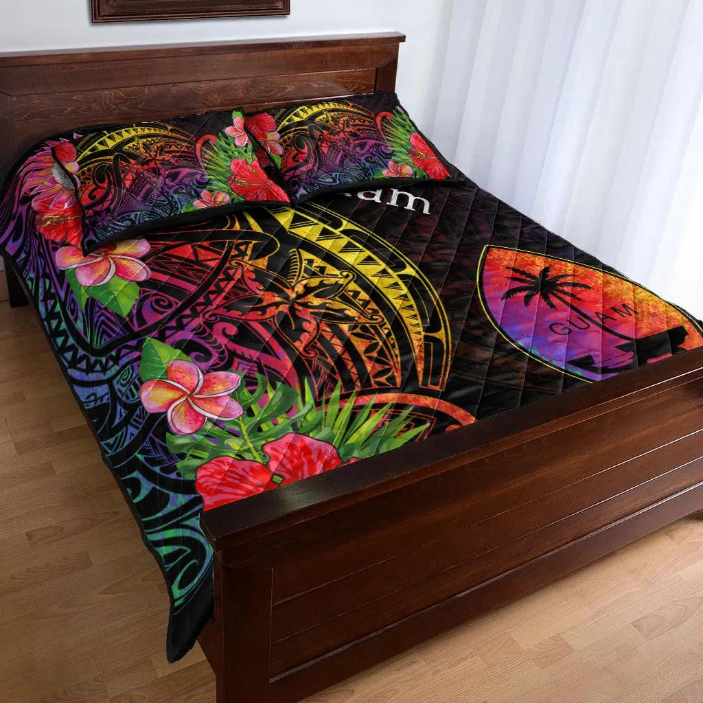 Guam Quilt Bed Set - Tropical Hippie Style