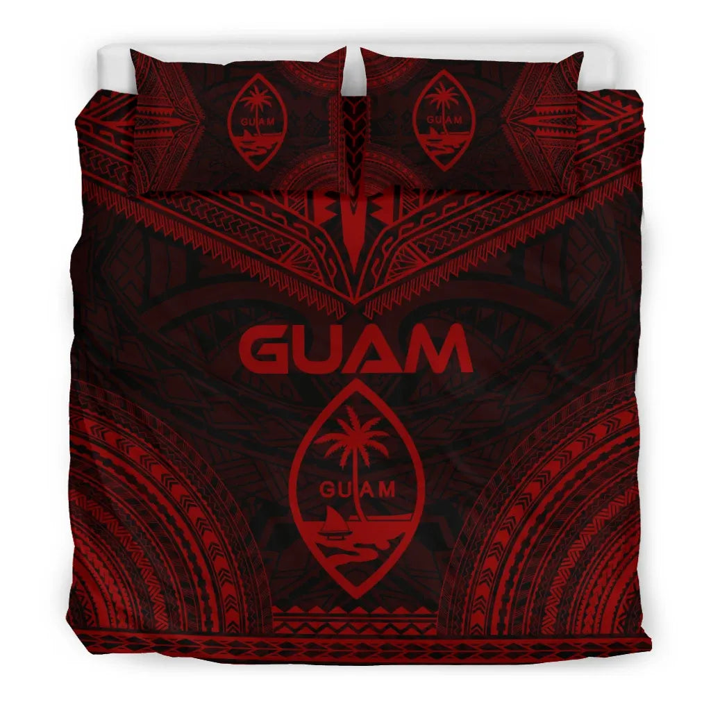 Guam Polynesian Chief Duvet Cover Set - Red Version