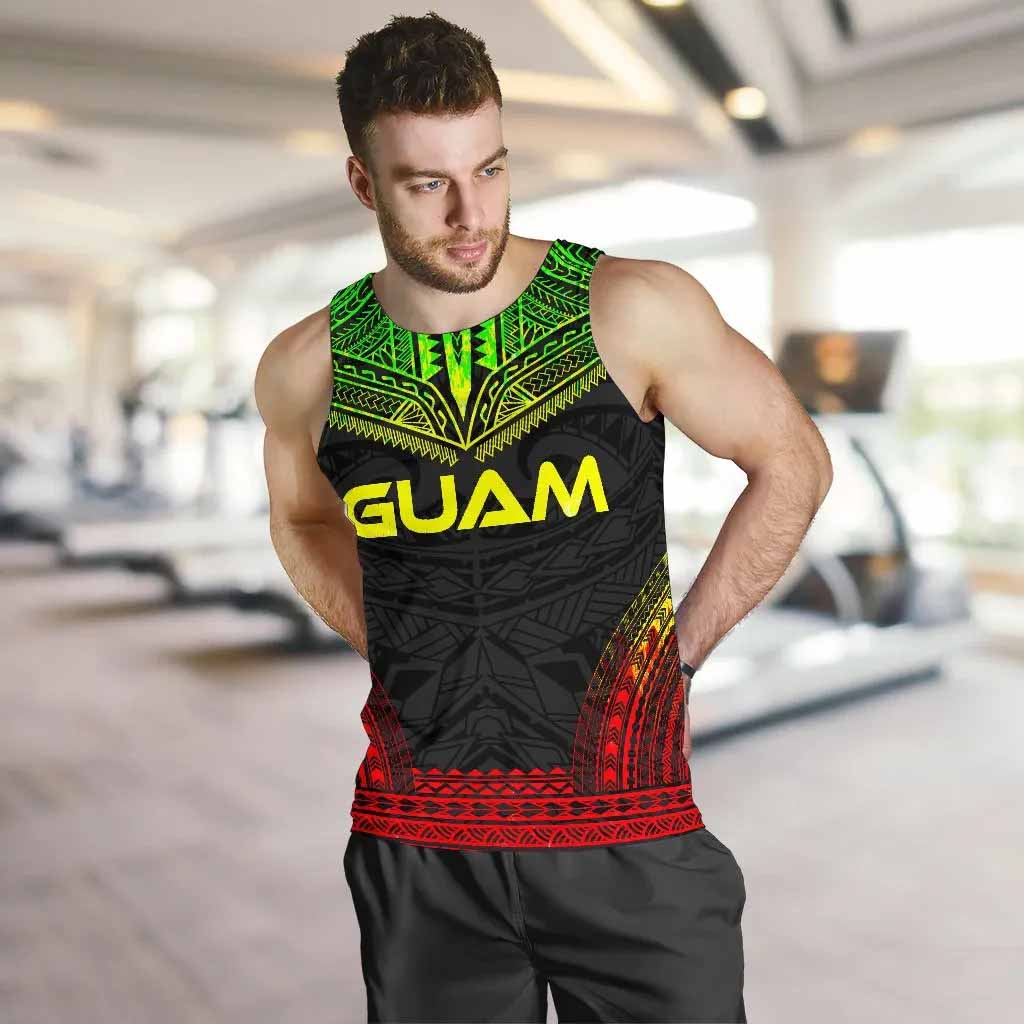 Guam Men Tank Top - Polynesian Chief Reggae Version