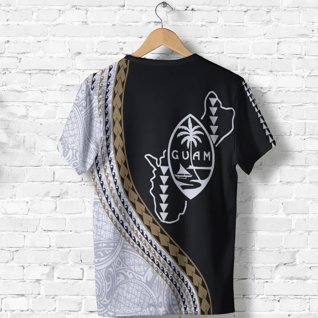Guam T-Shirt - Guam Coat Of Arms Hafa Adai Black White