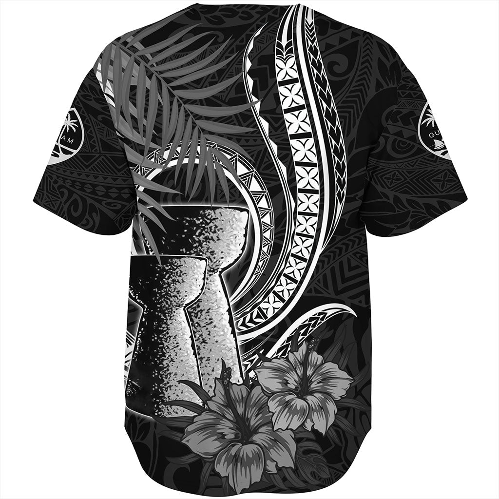 Guam Baseball Shirt Tribal Latte Stone Tropical Style