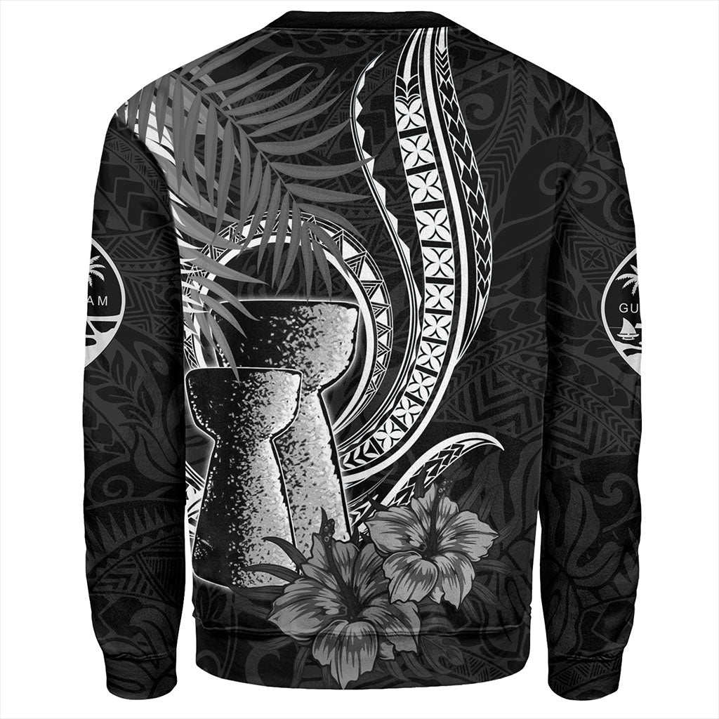 Guam Sweatshirt Tribal Latte Stone Tropical Style