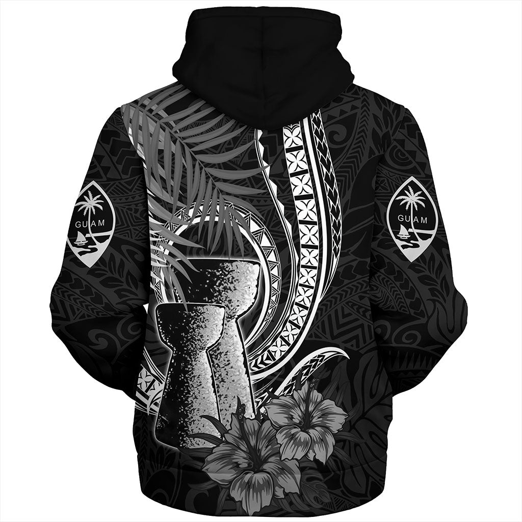 Guam Sherpa Hoodie Tribal Latte Stone Tropical Style
