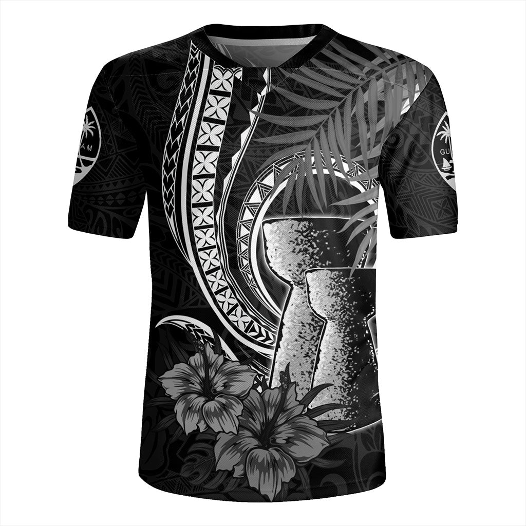 Guam Rugby Jersey Tribal Latte Stone Tropical Style